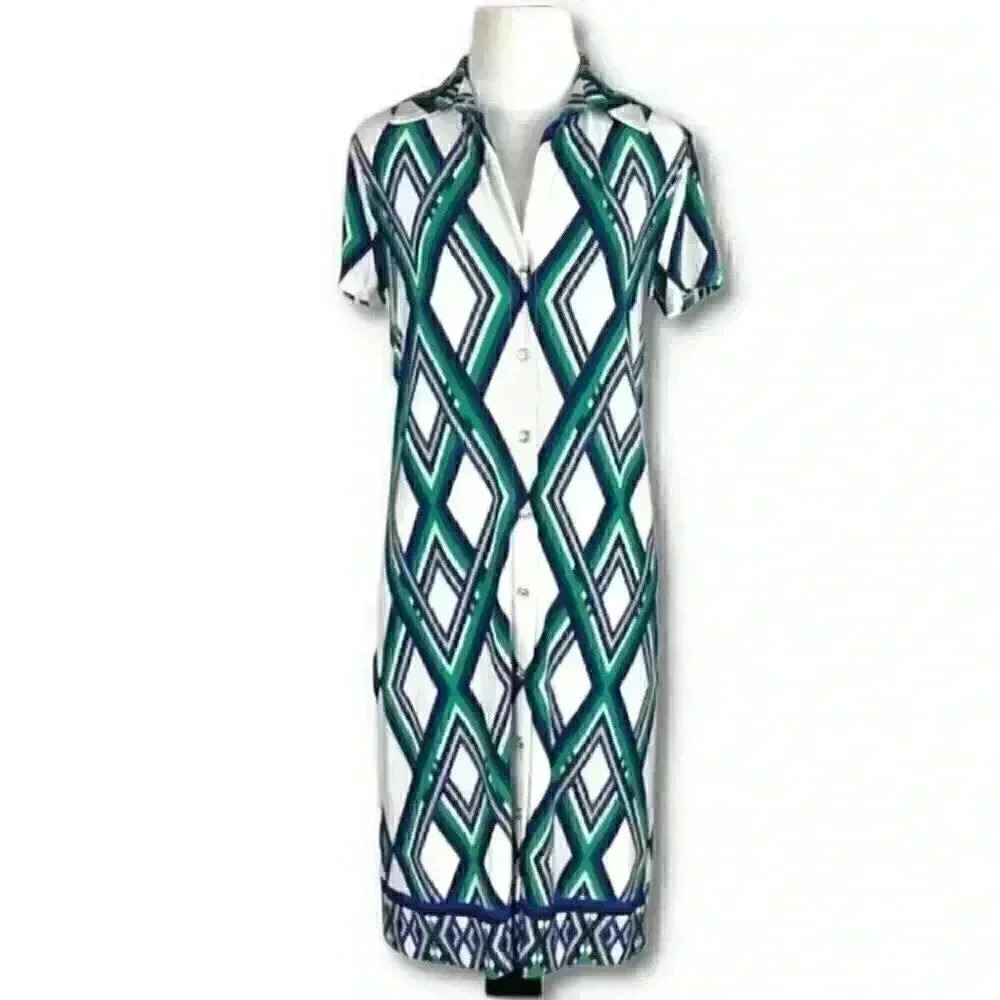 Anne Klein dress size PS Multicolored geometric